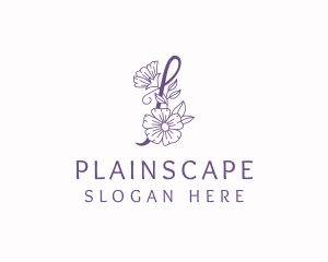 Floral Garden Letter P logo design