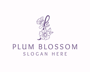 Floral Garden Letter P logo design