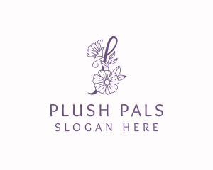 Floral Garden Letter P logo design