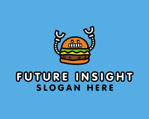 Robot Burger Snack logo design