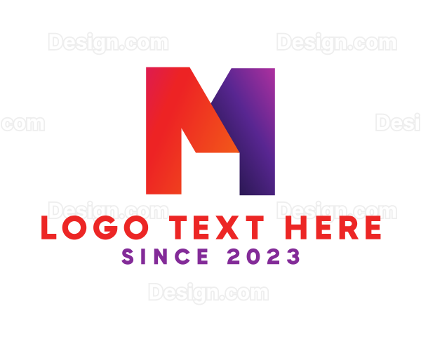 Bold Gradient M Logo