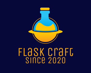 Space Lab Flask logo design