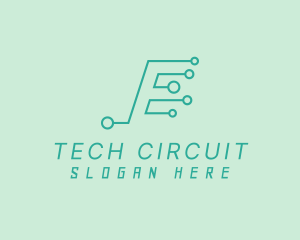 Circuitry Tech Letter E logo