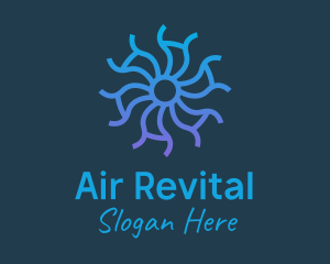 Wind Ventilation Propeller  logo design