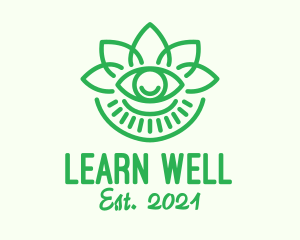 Green Wellness Eye logo design