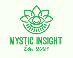 Green Wellness Eye logo