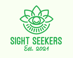 Green Wellness Eye logo design