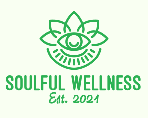 Green Wellness Eye logo