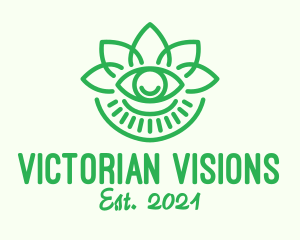 Green Wellness Eye logo design