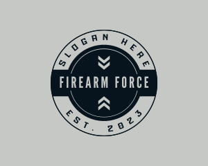 Military Arrow Sign logo design