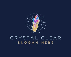 Hand Diamond Crystal logo