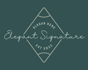 Luxury Cursive Wordmark logo design