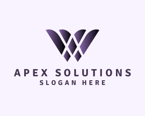 Purple Generic Letter W Logo