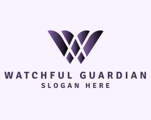 Purple Generic Letter W logo design