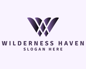 Purple Generic Letter W logo design