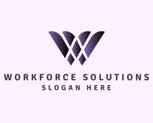 Purple Generic Letter W logo design