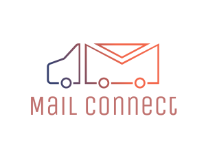 Mail Truck Outline logo design