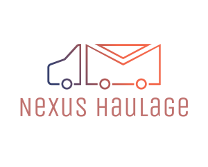 Mail Truck Outline logo design