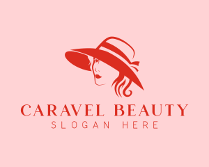 Woman Hat Fashion Beauty logo design