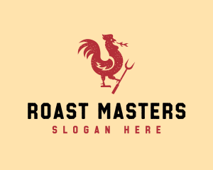 Roast Chicken Carving Fork logo design