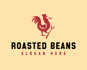 Roast Chicken Carving Fork logo design