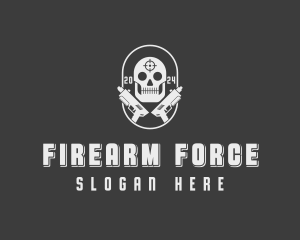 Skull Target Airsoft logo design