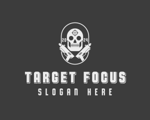 Skull Target Airsoft logo design