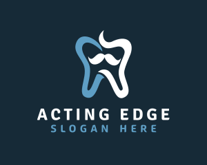 Tooth Mustache Dentist logo design