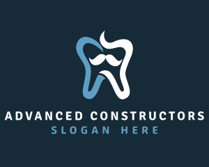 Tooth Mustache Dentist logo design