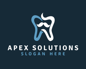 Tooth Mustache Dentist logo design