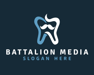 Tooth Mustache Dentist logo design