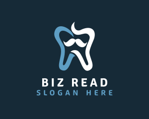 Tooth Mustache Dentist logo design