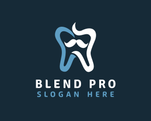 Tooth Mustache Dentist logo design