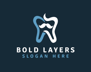 Tooth Mustache Dentist logo design