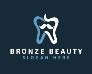 Tooth Mustache Dentist logo design