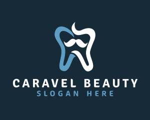 Tooth Mustache Dentist logo design