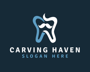 Tooth Mustache Dentist logo design