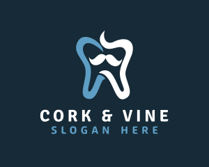 Tooth Mustache Dentist logo design