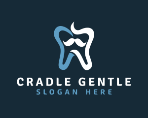 Tooth Mustache Dentist logo design