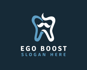 Tooth Mustache Dentist logo design