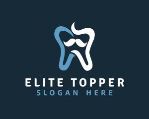 Tooth Mustache Dentist logo design