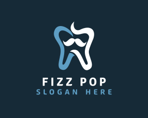 Tooth Mustache Dentist logo design