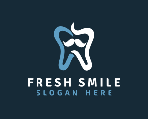 Tooth Mustache Dentist logo