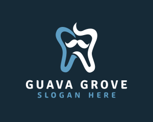 Tooth Mustache Dentist logo design