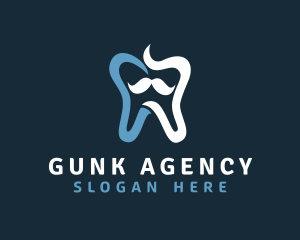 Tooth Mustache Dentist logo design