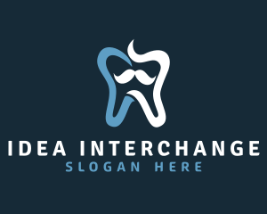 Tooth Mustache Dentist logo design