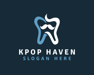 Tooth Mustache Dentist logo design