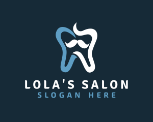 Tooth Mustache Dentist logo design