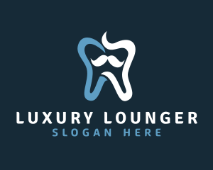 Tooth Mustache Dentist logo design