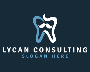 Tooth Mustache Dentist logo design